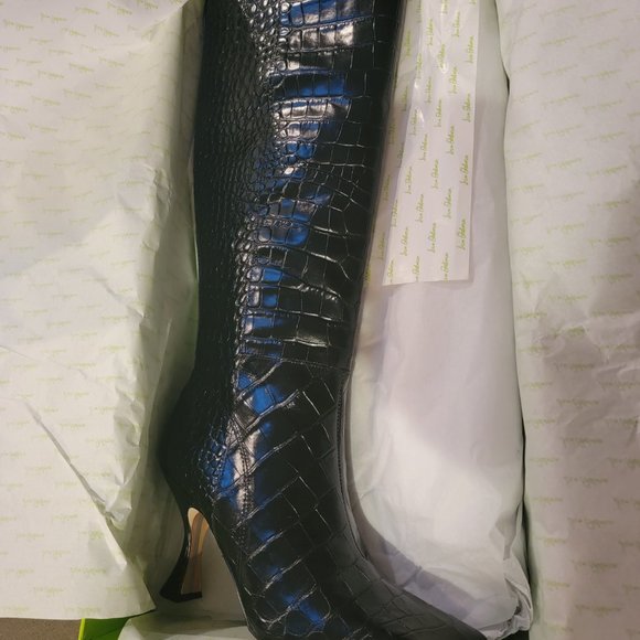 Sam Edelman Snakeskin Print Knee High Boot - Picture 4 of 6